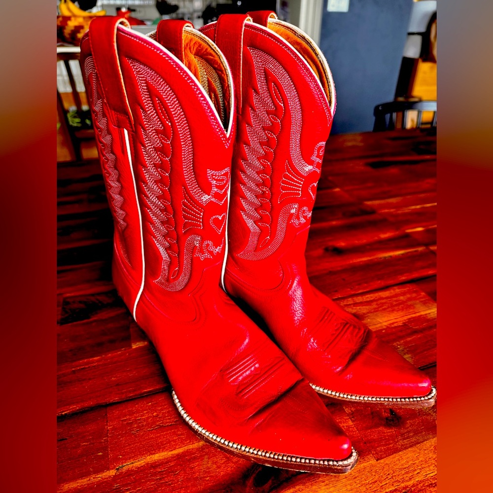 Heritage Apache Peewee boots red cowboy boots size 7.5